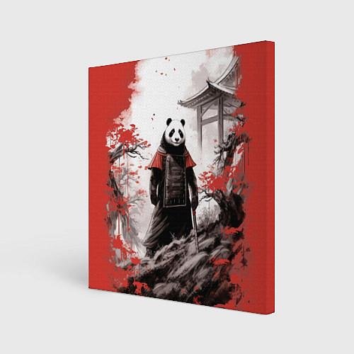 Картина квадратная Panda samurai / 3D-принт – фото 1