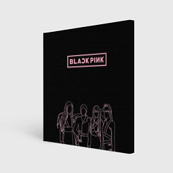 Холст квадратный Blackpink - art contour, цвет: 3D-принт