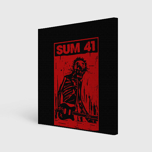 Картина квадратная Sum41 - Skeleton / 3D-принт – фото 1