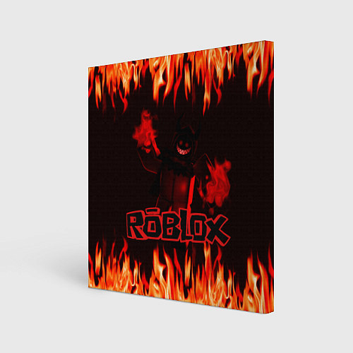 Картина квадратная Fire Roblox / 3D-принт – фото 1