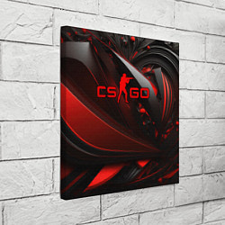 Холст квадратный CS GO red and black, цвет: 3D-принт — фото 2