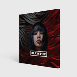 Картина квадратная Blackpink red and black