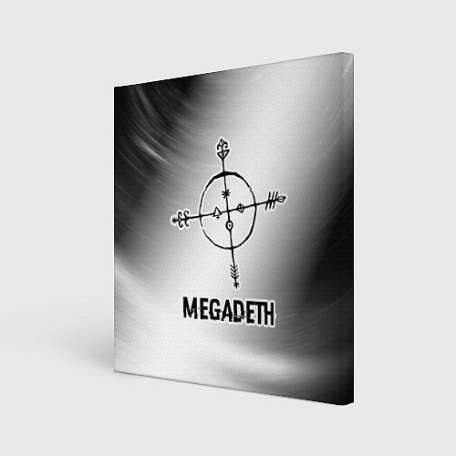 Картина квадратная Megadeth glitch на светлом фоне / 3D-принт – фото 1