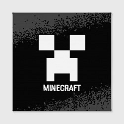 Холст квадратный Minecraft glitch на темном фоне, цвет: 3D-принт — фото 2