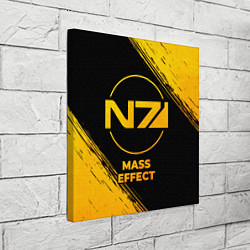 Холст квадратный Mass Effect - gold gradient, цвет: 3D-принт — фото 2