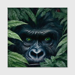 Холст квадратный Крупная морда гориллы, цвет: 3D-принт — фото 2
