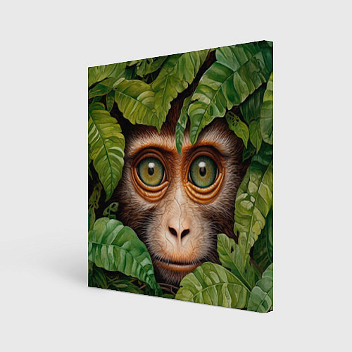 Картина квадратная Обезьяна в джунглях / 3D-принт – фото 1