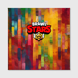 Холст квадратный Brawl Stars Logo Color, цвет: 3D-принт — фото 2