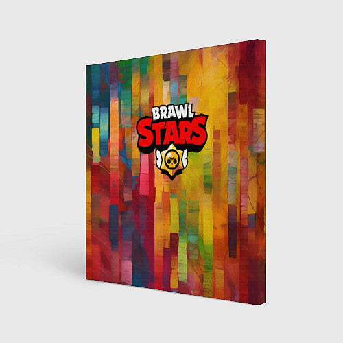 Картина квадратная Brawl Stars Logo Color / 3D-принт – фото 1