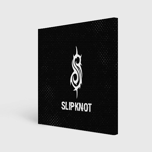 Картина квадратная Slipknot glitch на темном фоне / 3D-принт – фото 1