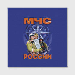 Холст квадратный МЧС России - спасатели, цвет: 3D-принт — фото 2