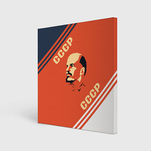 Картина квадратная Ленин на красном фоне / 3D-принт – фото 1