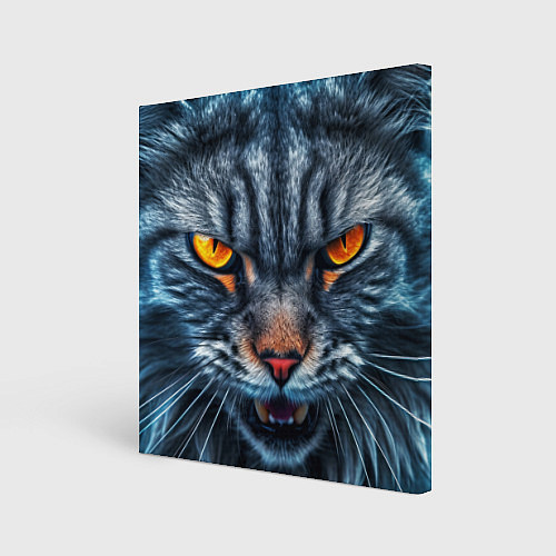 Картина квадратная Angry cat / 3D-принт – фото 1