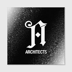 Холст квадратный Architects glitch на темном фоне, цвет: 3D-принт — фото 2