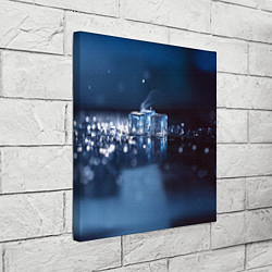 Холст квадратный Кубики льда с дымком, цвет: 3D-принт — фото 2