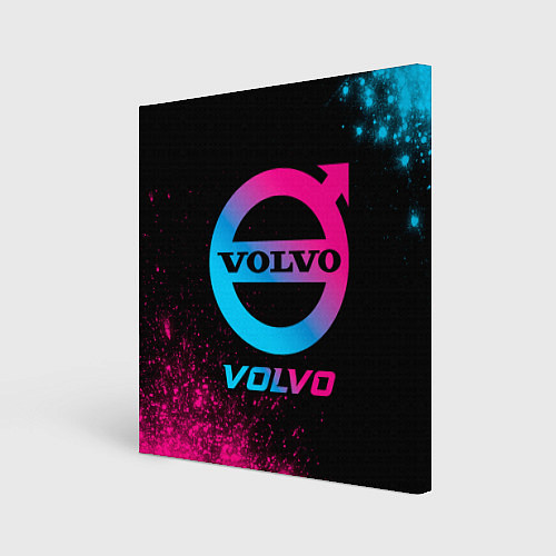 Картина квадратная Volvo - neon gradient / 3D-принт – фото 1