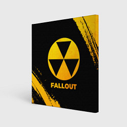 Картина квадратная Fallout - gold gradient