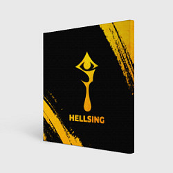 Холст квадратный Hellsing - gold gradient, цвет: 3D-принт