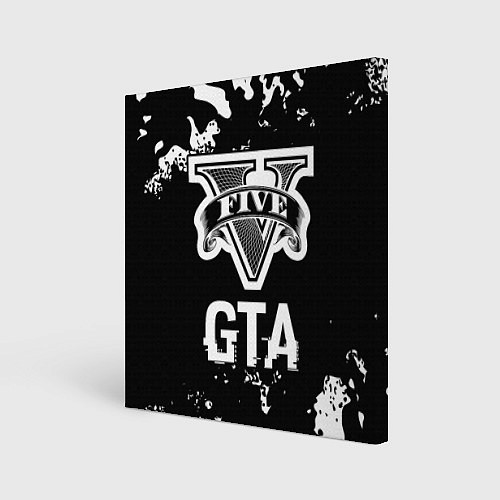 Картина квадратная GTA glitch на темном фоне / 3D-принт – фото 1