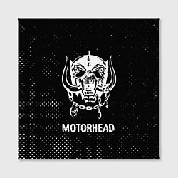 Холст квадратный Motorhead glitch на темном фоне, цвет: 3D-принт — фото 2