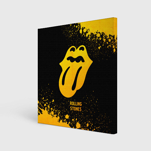 Картина квадратная Rolling Stones - gold gradient / 3D-принт – фото 1