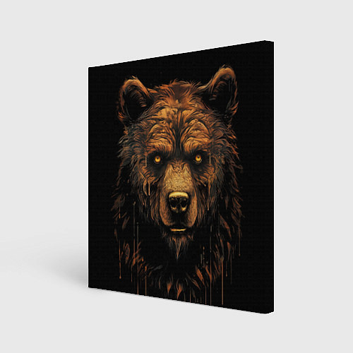 Картина квадратная Медведь иллюстрация / 3D-принт – фото 1