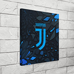 Холст квадратный Juventus blue logo, цвет: 3D-принт — фото 2