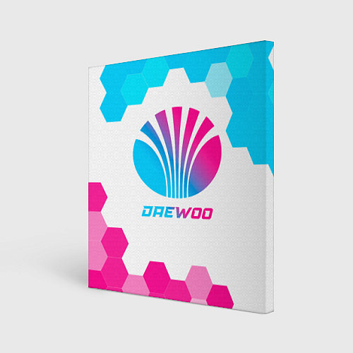 Картина квадратная Daewoo neon gradient style / 3D-принт – фото 1