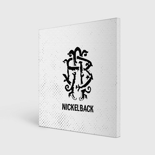Картина квадратная Nickelback glitch на светлом фоне / 3D-принт – фото 1