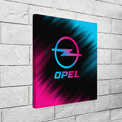 Холст квадратный Opel - neon gradient, цвет: 3D-принт — фото 2