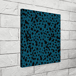 Холст квадратный Пятнистый паттерн бирюзовый, цвет: 3D-принт — фото 2