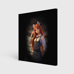 Картина квадратная Девушка лиса ученица