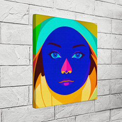 Холст квадратный Девушка монашка с синим лицом, цвет: 3D-принт — фото 2
