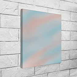 Холст квадратный Нежно розовые и голубые размытия, цвет: 3D-принт — фото 2
