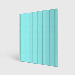 Холст квадратный Небесно-голубой полосатый, цвет: 3D-принт
