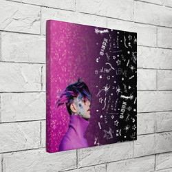 Холст квадратный Лил Пип тату фиолетовый, цвет: 3D-принт — фото 2