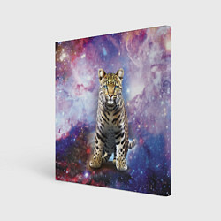 Холст квадратный Space leopard, цвет: 3D-принт