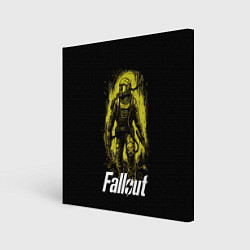 Холст квадратный Fallout green style, цвет: 3D-принт
