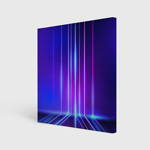 Картина квадратная Neon glow - vaporwave - strips / 3D-принт – фото 1