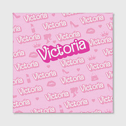 Холст квадратный Виктория - паттерн Барби розовый, цвет: 3D-принт — фото 2