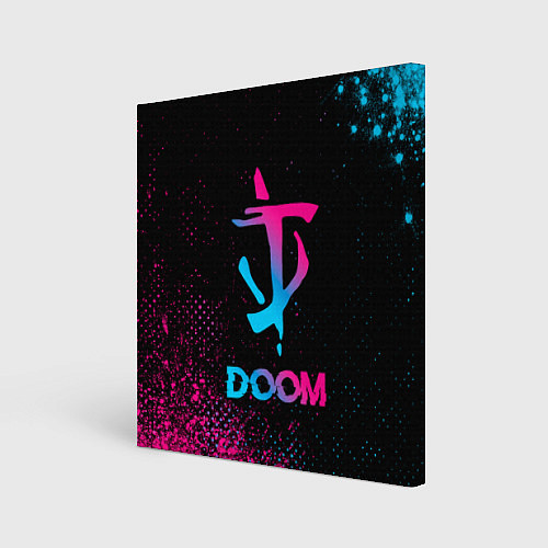 Картина квадратная Doom - neon gradient / 3D-принт – фото 1