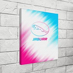 Холст квадратный Jaguar neon gradient style, цвет: 3D-принт — фото 2