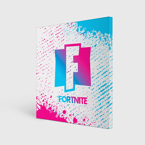 Картина квадратная Fortnite neon gradient style / 3D-принт – фото 1