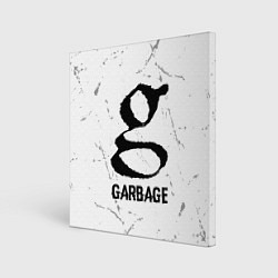 Холст квадратный Garbage glitch на светлом фоне, цвет: 3D-принт