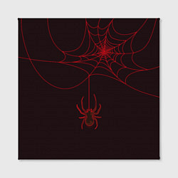 Холст квадратный Красная паутина, цвет: 3D-принт — фото 2