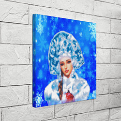 Холст квадратный Красивая русская снегурочка, цвет: 3D-принт — фото 2