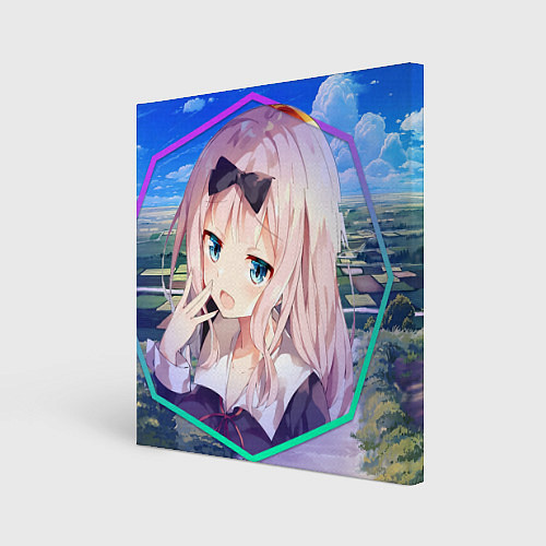 Картина квадратная Kaguya-sama wa Kokurasetai Чика Фудживара / 3D-принт – фото 1