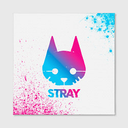 Холст квадратный Stray neon gradient style, цвет: 3D-принт — фото 2