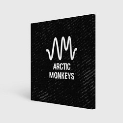 Картина квадратная Arctic Monkeys glitch на темном фоне