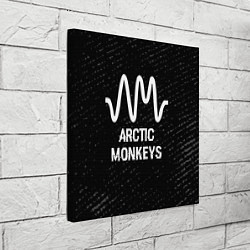 Холст квадратный Arctic Monkeys glitch на темном фоне, цвет: 3D-принт — фото 2